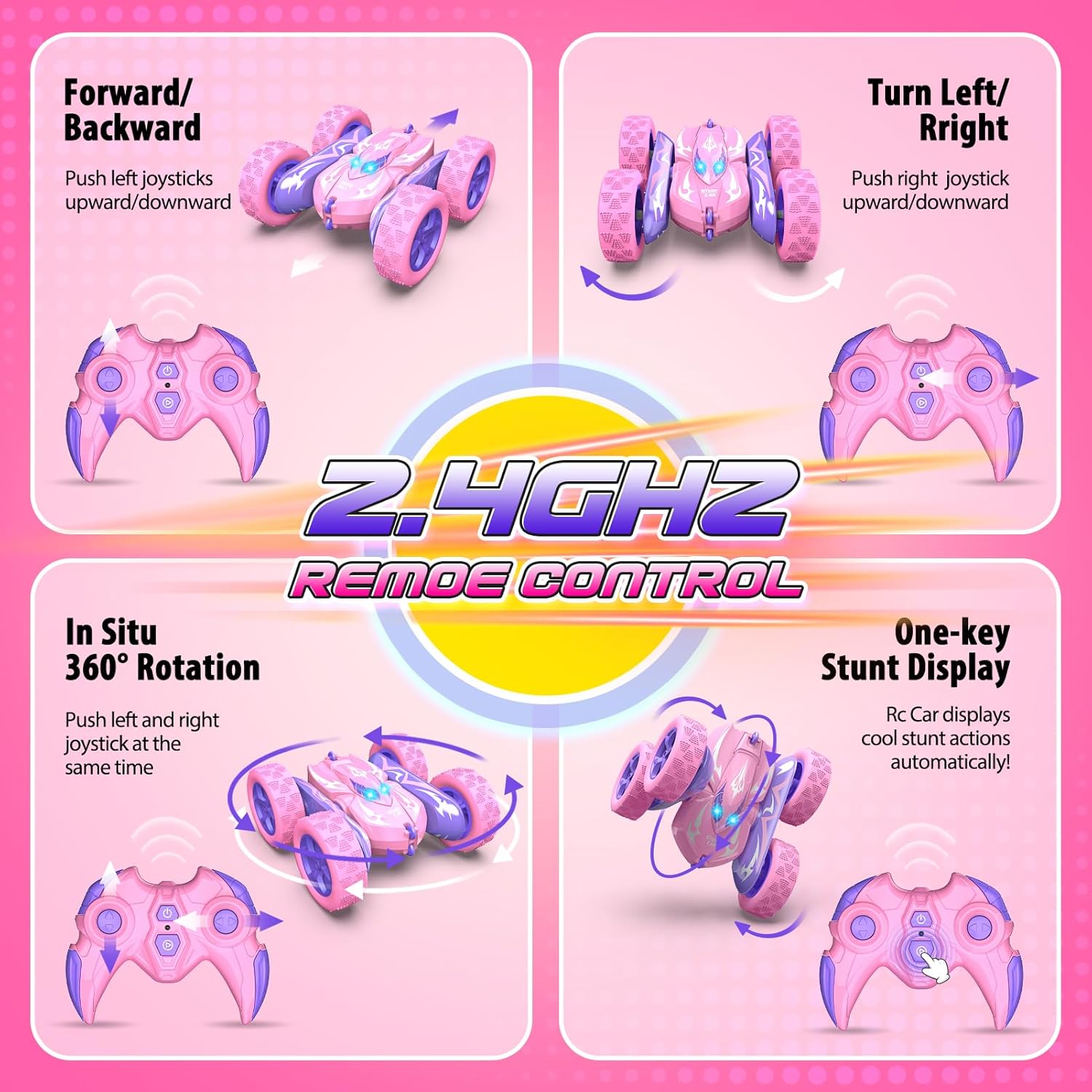 Tintedlooks™ Dreamland RC Stunt Car LED Lights - Xmas Gift Toys