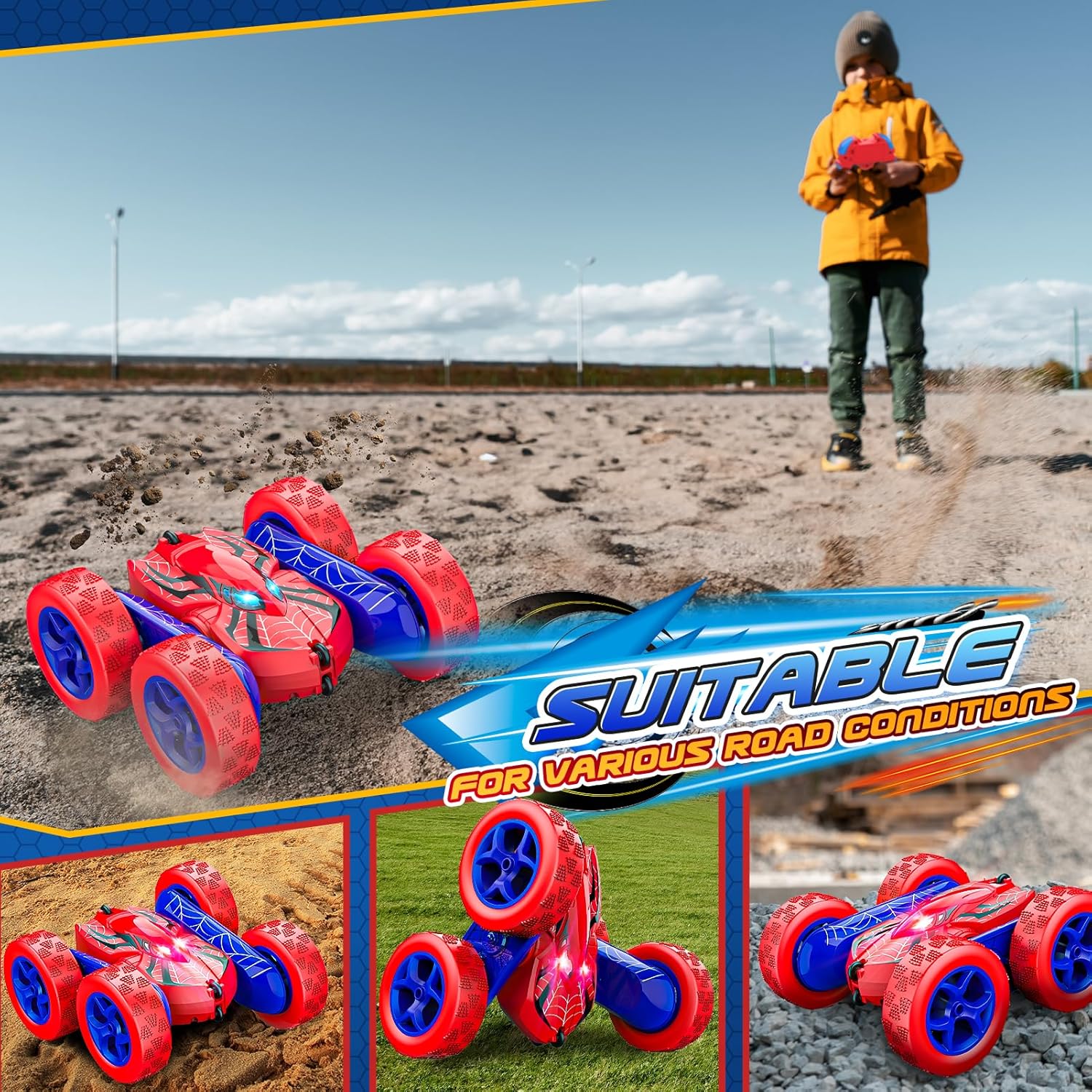 Tintedlooks™ Dreamland RC Stunt Car LED Lights - Xmas Gift Toys