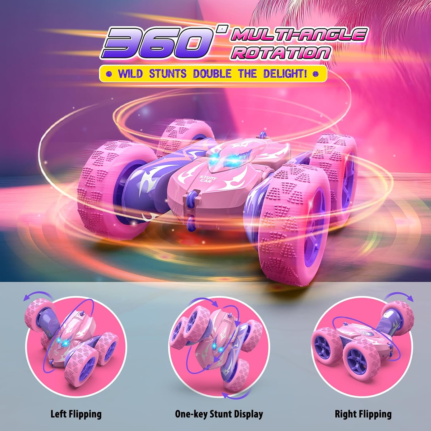 Tintedlooks™ Dreamland RC Stunt Car LED Lights - Xmas Gift Toys