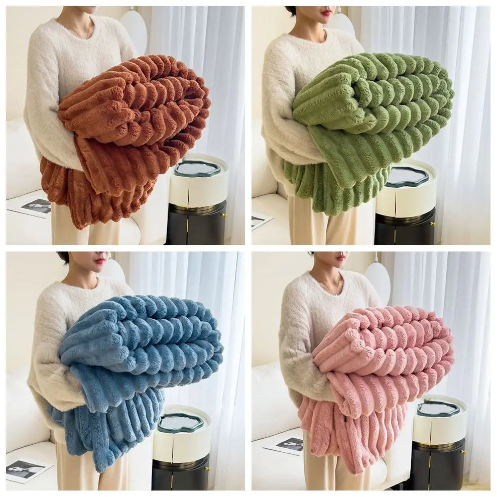 Tintedlooks™ Cozy Rabbit Fur Blanket
