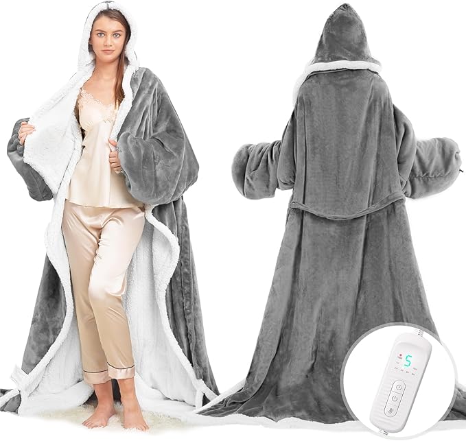 TintedLooks™  One Size Wearable Heated Blanket