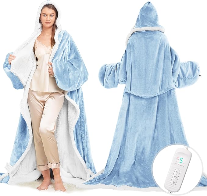 TintedLooks™  One Size Wearable Heated Blanket
